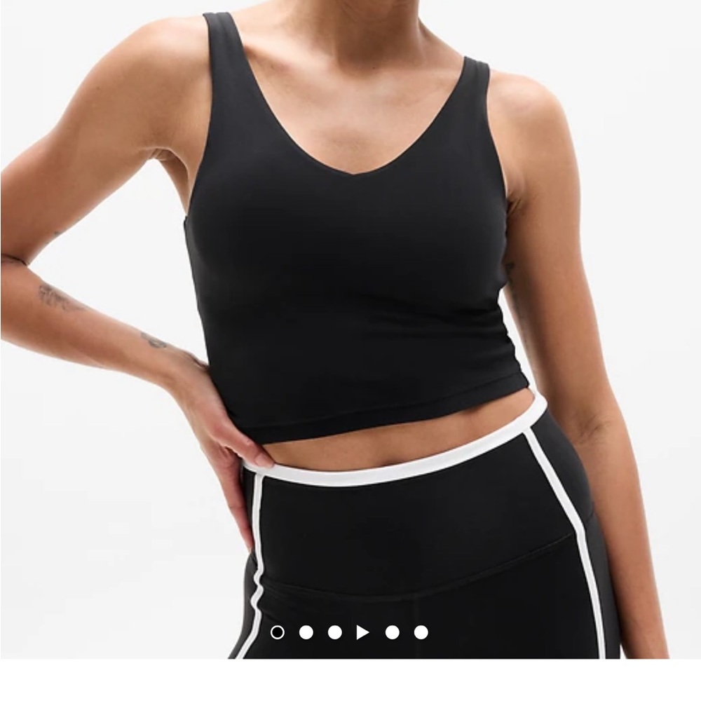 Athleta Elation Truffle V Neck bra / Crop tank top